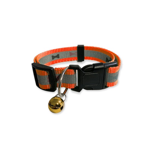 COLLAR PARA PERRO & GATO NARANJA NEON