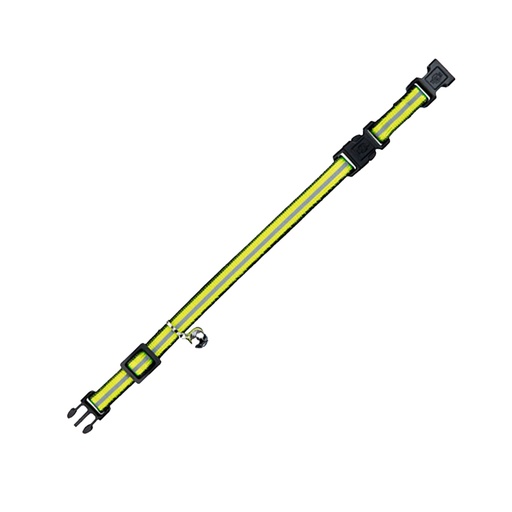 COLLAR REFLECTIVE TRIXIE CON CASCABEL AMARILLO PARA GATOS