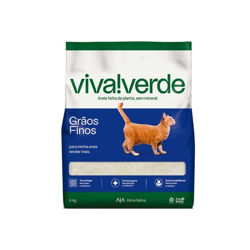 Arena para gato Viva Verde 4 Kg – Granos Finos