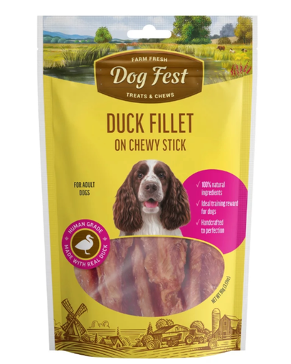 Dog Fest Duck Fillet on Chewy Stick