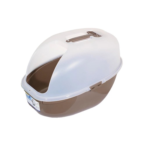 ARENERO PARA GATO TIPO IGLU COLOR MOCCA RIMAX (60x40x40 CMS)